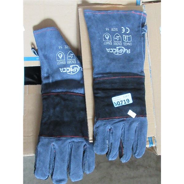 3 New Pairs of Leather Animal Handling Gloves