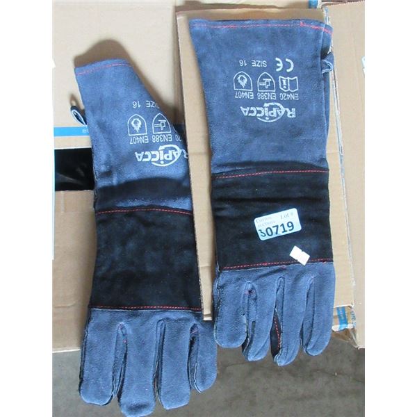 3 New Pairs of Leather Animal Handling Gloves