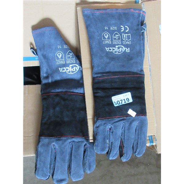 3 New Pairs of Leather Animal Handling Gloves