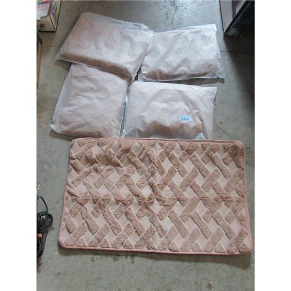 5 New Non Slip Bath Mats -31  x 19 