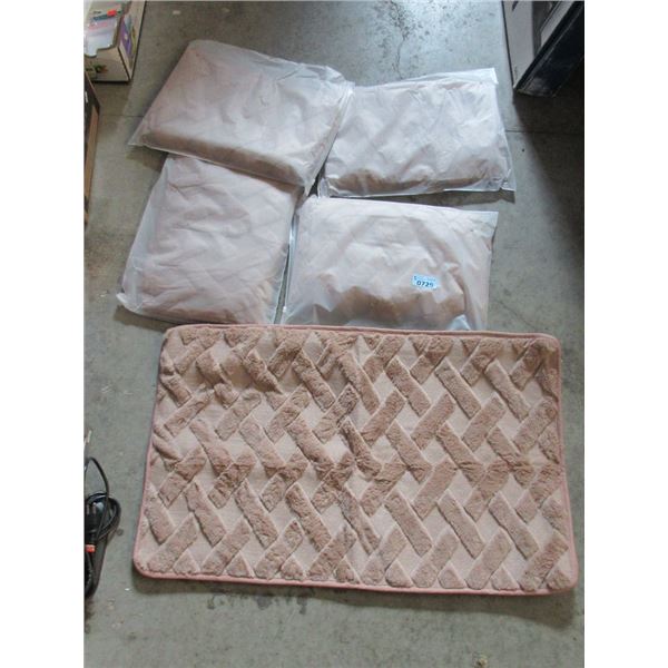 5 New Non Slip Bath Mats -31  x 19 