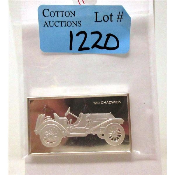 2.08 Oz. Franklin Mint Sterling Silver Car Bar