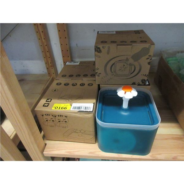 4 New Pet Fountains - 6.5" x 6.5" x 7" tall