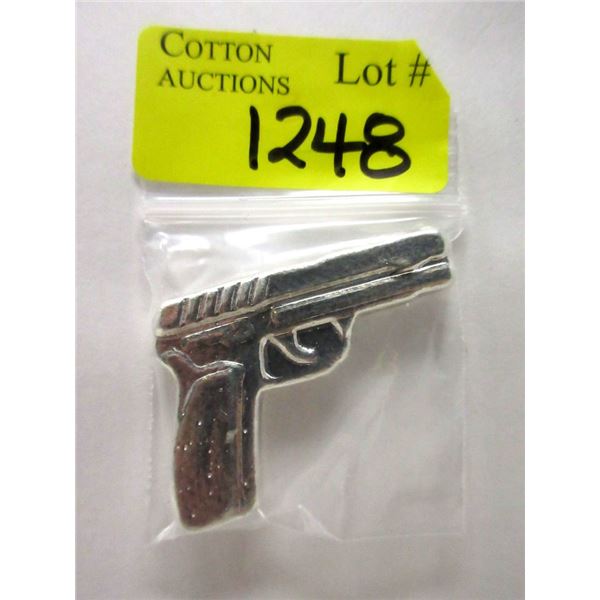 2 Oz. .999 Fine Silver 3D Hand Gun Bar