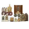 Image 1 : Victorian Brass Altar, with Assorted Other Altars, Plaques, and Frames