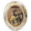 Image 3 : Gilt-Framed Sacred Heart, with Framed Wax Holy Figure