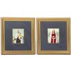 Image 1 : Pair of Embroidered Images, St. Lucy and Madonna