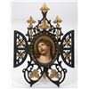 Image 2 : Porcelain Altar Plaque of Christ, and other Devotional Objects