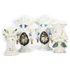 Image 1 : Collection of 4 Porcelain Vases with Leaf-form Decoration