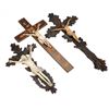 Image 1 : 3 Black Forest Style Carved Hanging Crucifixes