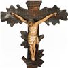 Image 3 : 3 Black Forest Style Carved Hanging Crucifixes