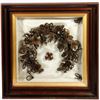 Image 1 : Victorian Hair Wreath Memorial in Shadowbox Frame