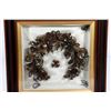 Image 2 : Victorian Hair Wreath Memorial in Shadowbox Frame