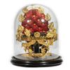 Image 1 : Victorian Gilt Metal Arrangement Under Glass Dome