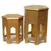 Image 2 : Set of 3 Moroccan Style Hexagonal Side Tables