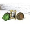 Image 3 : Brass miniature art nouveau mirror and picture