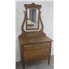 Image 1 : Three drawer dresser with Harp mounted mirror.