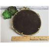 Image 2 : Art nouveau lady in the mirror round brass .