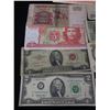 Image 2 : Lot of World Paper Money + 2 US $2 Bank Notes, 1 from 1953