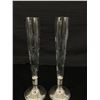 Image 2 : Birks Beautiful Set of 2 Sterling Silver Glass Bud Vases in Ecellent Condition. Nice Grape Vine Desi