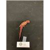 Image 2 : Vintage Buch +Deichmann 5" Maroon Parrot/Macaw Brooch- Made in Denmark