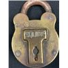 Image 2 : Antique Large Squire Brass Padlock