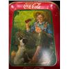 Image 2 : 1931 Coca Cola Drink Tray  10.5" x 13.5" Dog and Boy