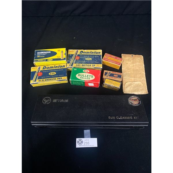 Mixellaneous Collectible Lot Empty Shell Boxes and Stag Gun Cleaning Kit