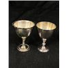 Image 2 : 4 Vintage Egg Cups Poss Silver Plate