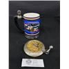 Image 2 : Dale Earnhardt Collector Tankard by Franklin Mint, Pin on Lid Missing