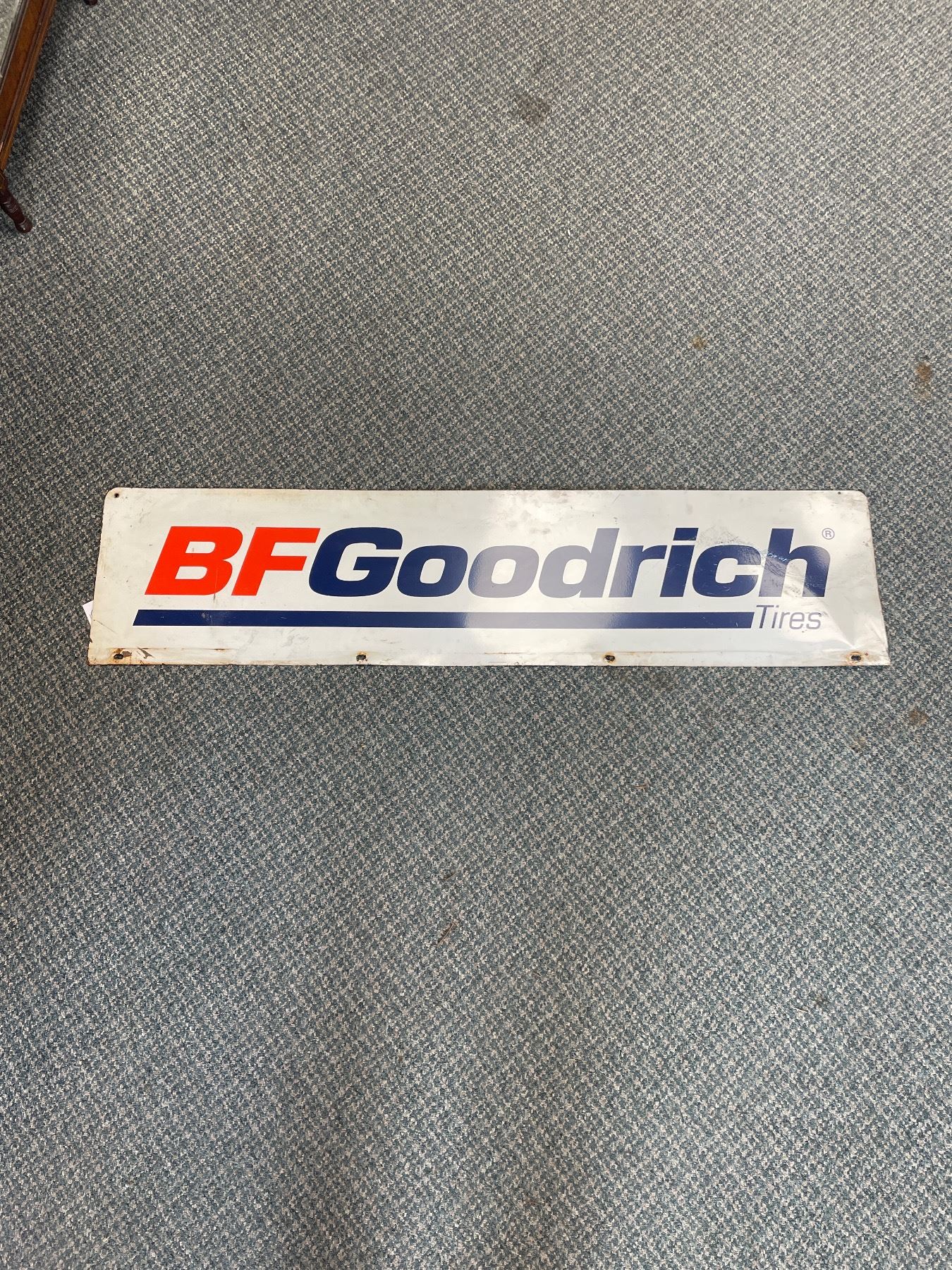 Tire Rack Sign Vintage Double Sided BF Goodrich Tires Tire Rack Sign 48 x 11.5