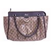 Image 1 : Gucci Beige Brown GG Monogram Crystal Leather Shoulder Bag
