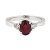 Image 2 : 2.40 ctw Ruby and Diamond Ring - 18KT White Gold