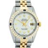 Image 1 : Rolex Mens 2 Tone Silver & Sapphire Diamond 36MM Datejust Wristwatch