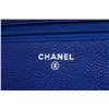 Image 8 : Chanel Blue Caviar Leather CC Button Wallet on Chain