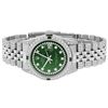 Image 5 : Rolex Mens Stainless Steel Green Diamond Lugs & Emerald Datejust Wristwatch