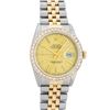 Image 2 : Rolex Mens 2 Tone 2.5CTW Bezel Champagne Jubilee Index 36MM Datejust Wristwatch