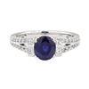 Image 2 : 1.98 ctw Sapphire and Diamond Ring - 18KT White Gold