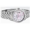 Image 3 : Rolex Mens Stainless Steel Pink MOP Baguette Diamond 36MM Datejust Wristwatch