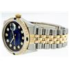 Image 8 : Rolex Mens 2 Tone Blue Vignette Diamond & Sapphire 36MM Datejust