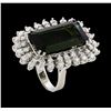 Image 4 : 16.67 ctw Tourmaline and Diamond Ring - 14KT White Gold