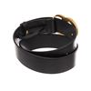 Image 3 : Gucci Black Calfskin Leather Marmont Wide GG Belt 75cm