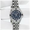 Image 3 : Rolex Ladies Stainless Steel Blue VVS Diamond & Sapphire Datejust Wristwatch