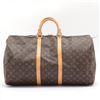 Image 1 : Louis Vuitton Brown Monogram Canvas Leather Keepall 55 cm Duffle Bag Luggage