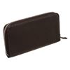Image 3 : Fendi Dark Brown Salleria Leather Zip Around Wallet