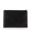 Image 2 : Saint Laurent Black Printed Leather Logo Zip Medium Clutch