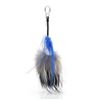 Image 2 : Fendi Karlito Bag Charm Fur with Leather Black, Blue, Gray, Multicolor