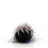 Image 3 : Fendi Karlito Bag Charm Fur with Leather Black, Blue, Gray, Multicolor