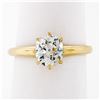 Image 2 : Antique Victorian 14k Gold GIA 1.41 ctw Old Mine Diamond Solitaire Engagement Ri