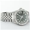 Image 4 : Rolex Mens Stainless Steel Black Diamond Lugs & Pyramid Bezel Datejust Wristwatc